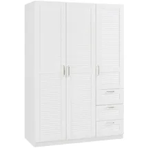 [en.casa] Kleiderschrank Finning 120 x 176 x 52 cm Weiß