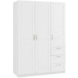 [en.casa] Kleiderschrank Finning 120 x 176 x 52 cm Weiß