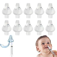 10 Stück Spitze der Baby Nasendusche, Wiederverwendbare Nasenreiniger, Ersatz von Silikon Spitze Geeignet für alle Arten von Standard-Nasenspritzen