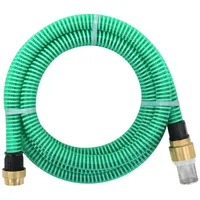 VidaXL Saugschlauch mit Messing-Anschlüssen Grün 1,1" 3 m PVC