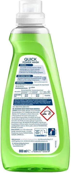 Dr. Beckmann Quick Power Wash Universal 800 ml