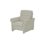 meinSofa Fernsehsessel Manon Leder 98 x 94 x 92 cm Grau