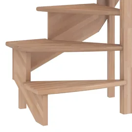 DOLLE Raumspartreppe Lyon 65 cm Buche unbehandelt/Metall
