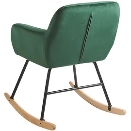 Beliani Schaukelsessel LIARUM Samtstoff 60 x 82 x 74 cm Grün