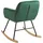 Beliani Schaukelsessel LIARUM Samtstoff 60 x 82 x 74 cm Grün