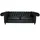 Salottini Chesterfield 3-2-1 Garnitur VOLLLEDER schwarz