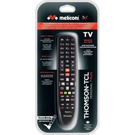 MELICONI Gumbody Personal 7 plus Universal TV-Fernbedienung Schwarz Gummi IR Wireless - Schwarz