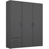 Rauch BLUE Kleiderschrank Voyager 140 x 194 cm Dekor Grau-Metallic