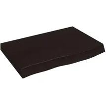 vidaXL Waschtischplatte Dunkelbraun 60x50x(2-4)cm Massivholz Behandelt