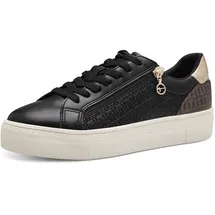 TAMARIS Plateausneaker gold/schwarz Damen 40