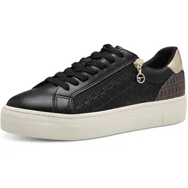 TAMARIS Plateausneaker gold/schwarz Damen 40
