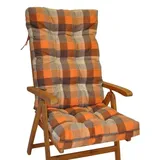 Polster für Gartenstuhl Hochlehner Auflage Sylva Gr. 120 x 50 cm Uniko - Orange