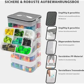 Kruzzel Stapelbox 35 l 4-tlg. transparent