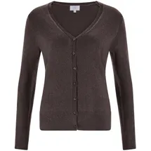 CASH-MERE.CH Strickjacke in Grau-Taupe Melange M