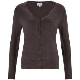 CASH-MERE.CH Strickjacke in Grau-Taupe Melange M