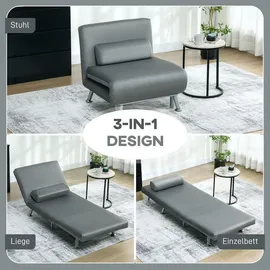 Homcom Schlafsessel-75L x 70B x 75H cm-Grau | Gr.: onesize