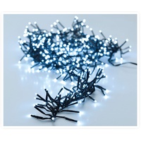 LED Büschel Lichterkette kaltweiß - 1512 LED / 11m - Cluster Lichterkette mit 8 Funktionen und Speicherchip - Weihnachtsbaum Lichter Deko für Innen und Außen in kaltem weiß (2016 LED / 14,6m)