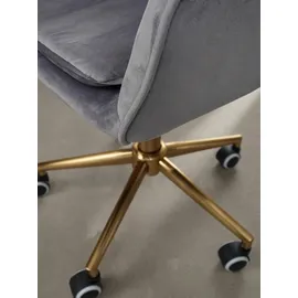 KADIMA DESIGN Schalenstuhl Sandra Samtstoff grau