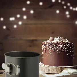 Relaxdays Springform hoch, 3er Set, Ø 14/16/18 cm, rund, antihaftbeschichtet, Backform Schichttorten, Stahl, anthrazit