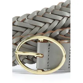 LASCANA Damengürtel Leder grau 100 cm
