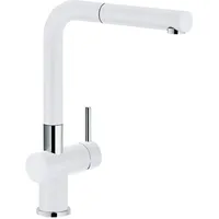 FRANKE 115.0373.888 Fragranite Spültischbatterie mit Zugsauslauf Active Plus Pull-Out, polarweiß