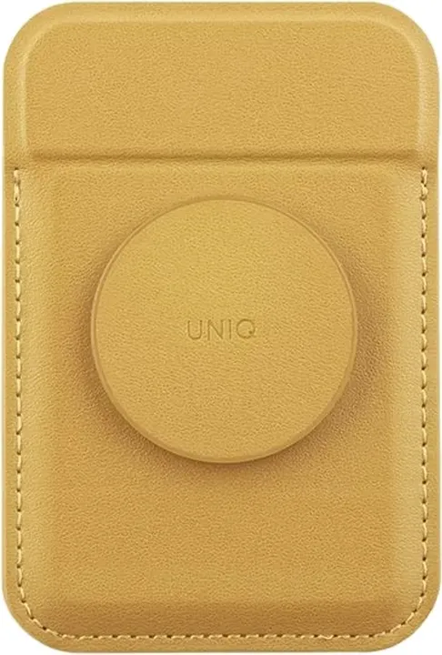 Uniq Flixa Magnetische Kartenhülle mit Ständer Gelb/Kanariengelb MagSafe