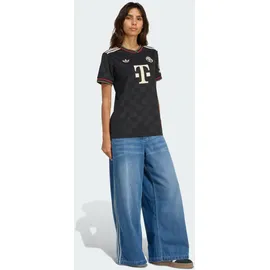 adidas FC Bayern München 2025/2026 Ausweichtrikot - Black / Halo Ivory - S