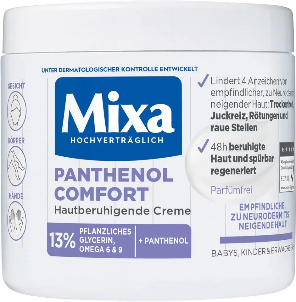 Mixa Körpercreme Mixa Panthenol Comfort, sensitive Pflege weiß
