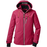 KILLTEC Damen Ksw 10 Wmn Jckt Skijacke Funktionsjacke mit abzippbarer Kapuze und Schneefang, neon pink, 38 EU
