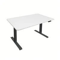 Home Deluxe Höhenverstellbarer Schreibtisch LUMINA Schwarz / Weiß