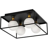 Ledvance DECOR Square Badezimmer-Deckenleuchte 350x350 IP44, schwarz, G9 Sockel für den Austausch des Leuchtmittels, kann mit einfacher oder smarter Lampe bestückt werden, Schutzklasse IP20