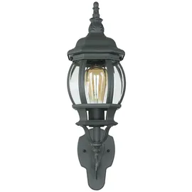 Licht-Erlebnisse Außen Wandlampe (B)15.5 x H:54 cm Laterne nostalgisch Rustikale Außenleuchte Wand Grau IP23 Garten Haus - Gr.: onesize
