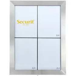 Securit® Classic Informationsdisplay 4A4 aus Edelstahl