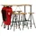 vidaXL 7-tlg. Bar-Set Massivholz Mango