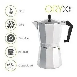 ORYX Cafetera 12 Tassen Silber