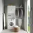 Vicco Martha Waschmaschinenschrank 64 x 190 cm Weiß Spanplatte