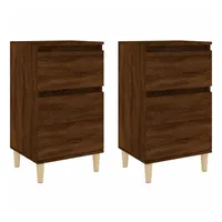 VidaXL Nachttische 2 Stk. Braun Eichen-Optik 40x35x70 cm