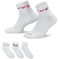 Nike Everyday Plus Cushioned Trainings-Knöchelsocken (3 Paar) - multi-color S