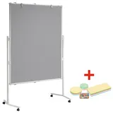 Maul AKTION: MAUL Moderationswand MAULpro 120,0 x 150,0 cm grau + GRATIS Moderations-Starter-Set, bestehend aus je 120 Moderationskarten Ø 9,5 cm, Ø 13,5 cm, 9,5 x 20,0 cm, 200 Signal-Nadeln