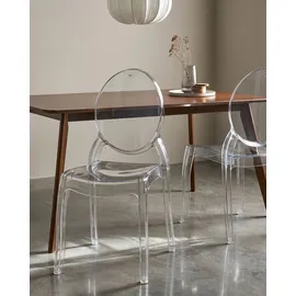 Beliani Esszimmerstuhl 2er Set Transparent