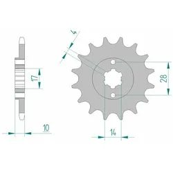 AFAM Standard Stahlkettenrad 49100 - 420