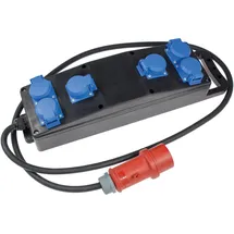 as - Schwabe Vollgummi-Steckdosenleiste 2 m Schwarz 6 St.
