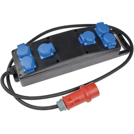 as - Schwabe Vollgummi-Steckdosenleiste 2 m Schwarz 6 St.