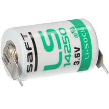 Saft Lithium 3,6V LS14250-2PF Batterie 1/2AA Zelle pin +/-