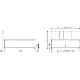 Hasena Stefania 160 x 200 cm Beige