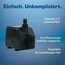 KERRY Teichpumpe 12 V 450 L/H