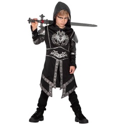 Metamorph Kostüm Finsterer Recke Ritterkostüm für Kinder, Egal, ob Mittelalter oder Fantasy: die düstere Tunika verschreckt jed schwarz 116