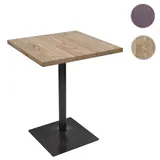 Mendler Bistrotisch HWC-H10, Bartisch Thekentisch, Industrial Gastronomie Ulme Holz MVG-zertifiziert 76x60x60cm - hellbraun