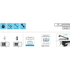 Menabo Skiträger Skihalter Iceberg Ski Snowboard Träger Aluminium (4 Paar Ski / 2 Snowboards)