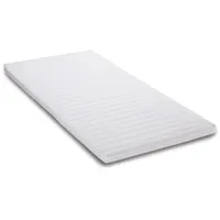 Matratzenauflage Topper mit viscoelastischer Kaltschaumfüllung Memory Foam orthopädisch Lumaland, orthopädisch weiß 90 cm x 200 cm x 4.5 cm